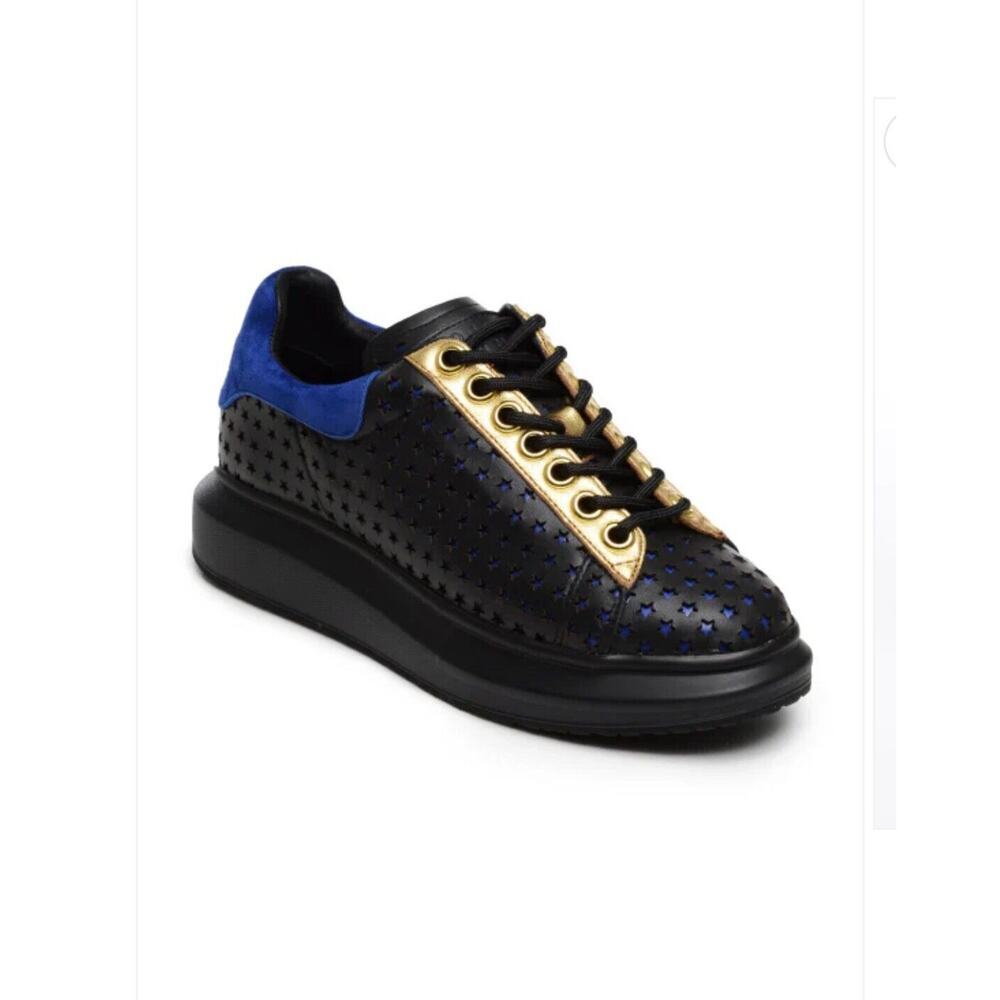 NIB $288.00 Hollie Watman Women's Sz 8M Star Gazing Fashion Leather Sneakers